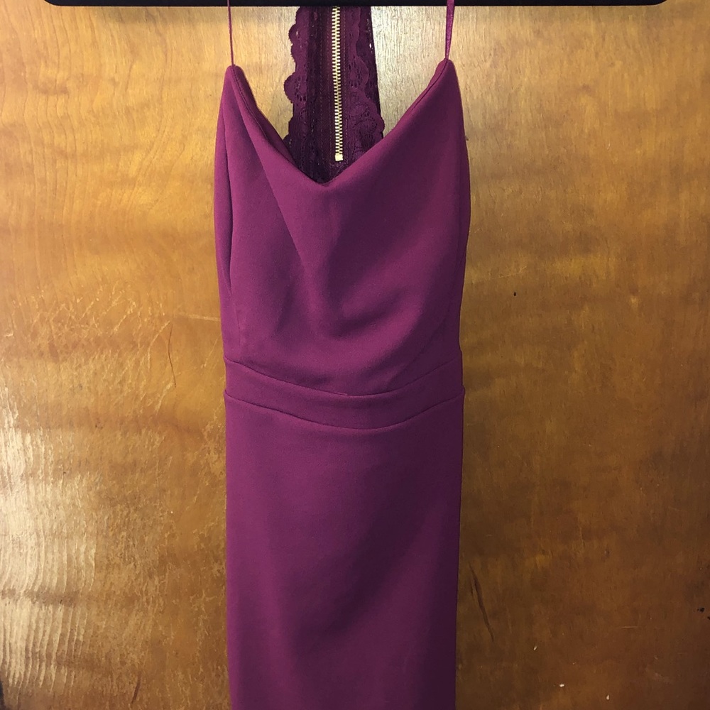 Red wine colored cocktail dress